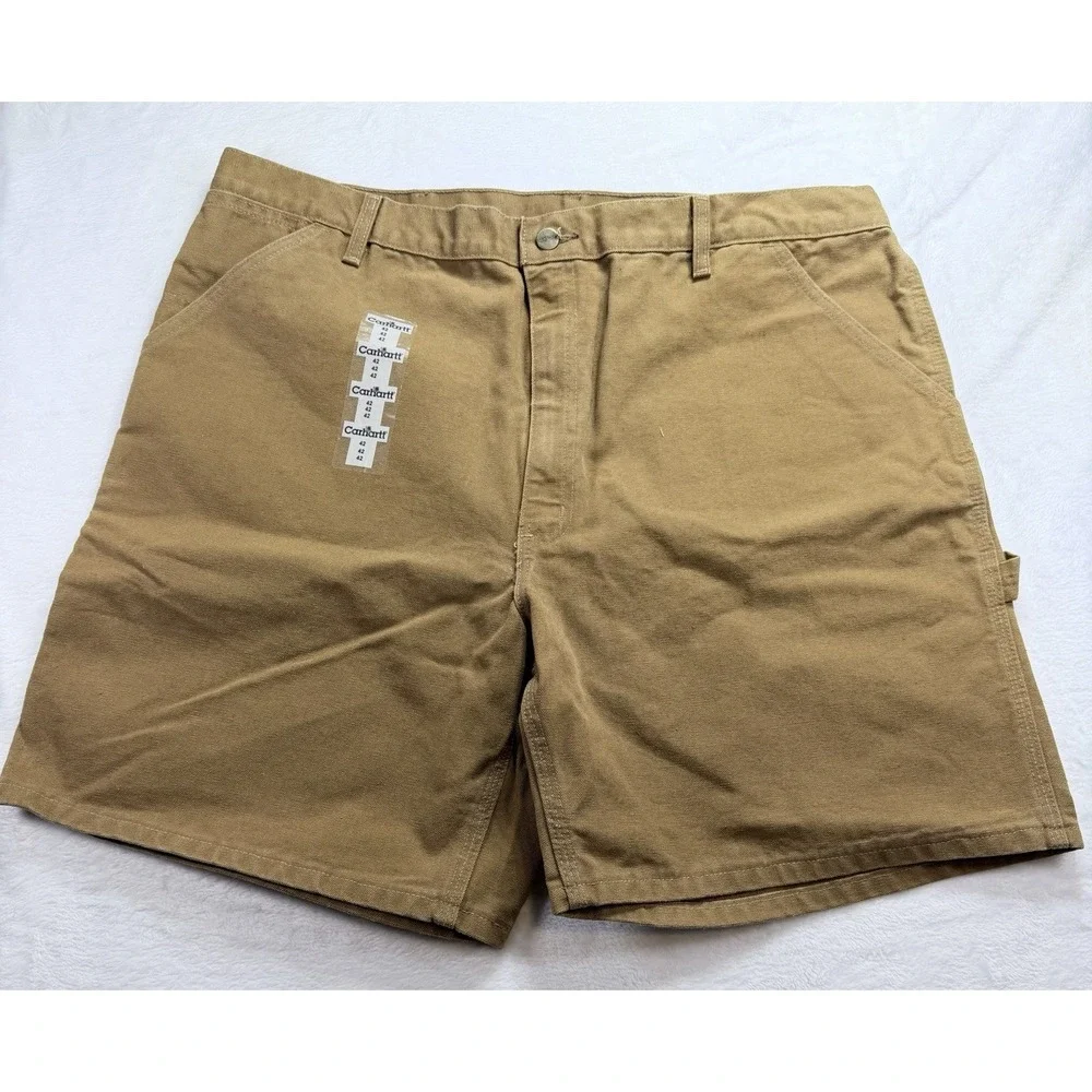 VTG 1999 Carhartt B25 BRN Shorts Made in USA Deadstock NOS Carpenter Canvas 42